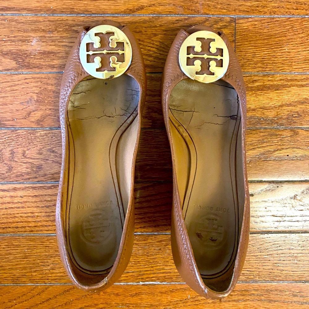 Tory Burch light brown wedges shoes